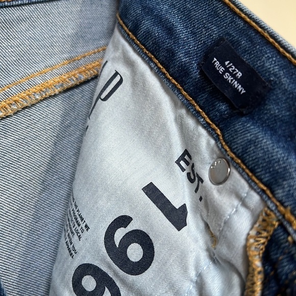GAP DENIM‎ TRUE SKINNY HIGH RISE PAINT/ INK SPLASHED DISTRESSED SIZE 4/27R - Picture 9 of 15